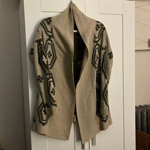 Green and Tan Dolled Ip Cardigan